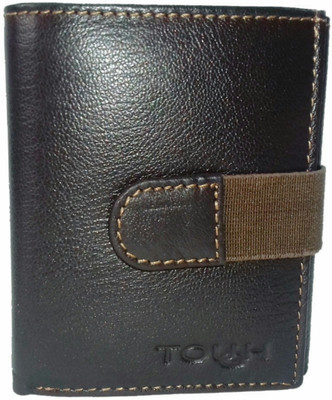 

TOUGH Men Black Genuine Leather Wallet(11 Card Slots), Dark brown
