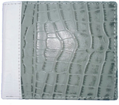 

TOUGH Men Green Genuine Leather Wallet(6 Card Slots), Green/black/white