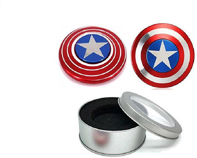 

KaraD Staked Captain America Full Metal Toy Stress Reducer Wind Spinner(Red, Silver)