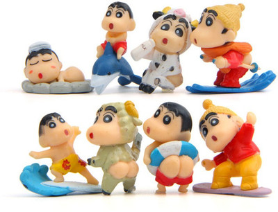 

Toy Mela Cute Shinchan Set of 8 Pcs. Different Shinchan 2-5 Cms. Action Figure Toys for Kids(Multicolor)