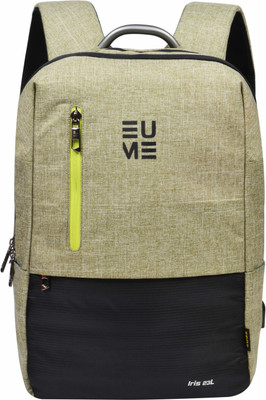 

EUME Iris 23 Ltr Laptop Backpack for 35 cm Laptop And Nylon Water Resistance Backpack With USB Charging Port - (Pear Green) 23 L Backpack(Green)