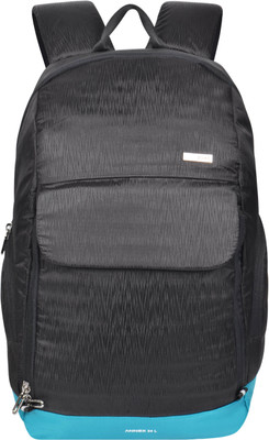

EUME Annex 24 Ltr Laptop Backpack for 35 cm Laptop and Nylon Water Resistance Backpack With USB Charging Port (Black) 24 L Laptop Backpack(Black)