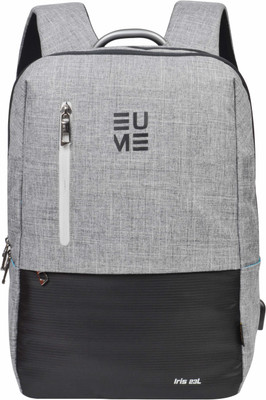 

EUME Iris 23 Ltr Laptop Backpack for 35 cm Laptop And Nylon Water Resistance Backpack With USB Charging Port - (Grey) 23 L Backpack(Grey)
