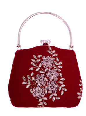 

pooja bhimani Red bag Sling Bag(Red, Gold, 1 L)