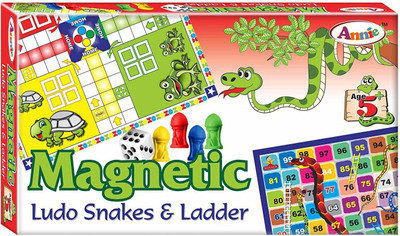 

JANAK IMPEX Magnetic Ludo Snakes and Ladder, Multi Color Board Game