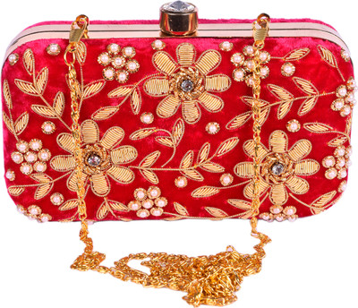 

Himalaya Handicraft Party Pink Clutch