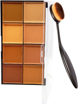 

firstzon™ 8 color cream concealer palette with make up moulding brush A(Set of 2)
