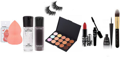 

dazzling Spounge puff, Brook Candy Red Lipstick,Moisture Infusion Serum Hydratant Face 50 ml,Prep+Prime Skin Visage Face Primer Gel 35 ml,Makeup 15 Shade Cream Palette Cream Concealer multi ,Liquid Last Eyeliner,180' Warp Length Upward lash Mascara ,Makeu