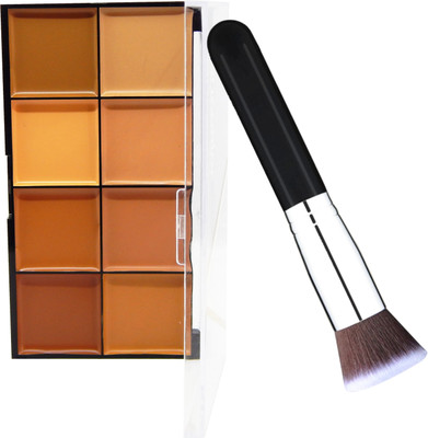 

firstzon™ 8 Color cream concealer palette with concealer brush A(Set of 2)