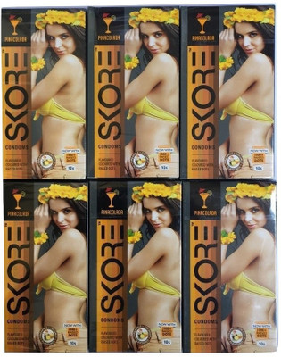 Skore PINACOLADA PACK OF 6 Condom(Set of 6, 60S)