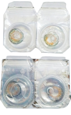 

drr teleservices Eye contact Lanse zero Monthly Contact Lens(0, Grey, Green, Pack of 1)