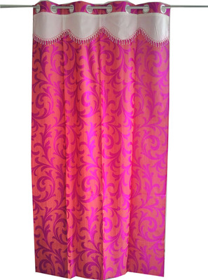 Tidy 150 cm (5 ft) Polyester Window Curtain Single Curtain(Floral, Purple)