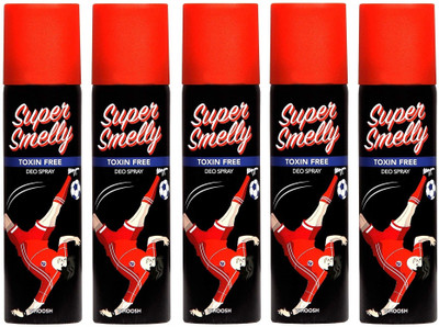 

Super Smelly Whoosh 100% Toxin Free Body Spray - For Boys(750 ml, Pack of 5)