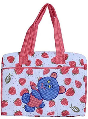

Poddar Fashion Square Newborn Baby Diaper Changing Cotton Fabric Multipurpose Care and Maternity Mother Bag with Holder Baby Mother Bag(Pink)