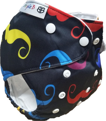 

Triple B Baby Reusable Adjustable Washable Cloth Diaper with 1 Microfiber Insert - L