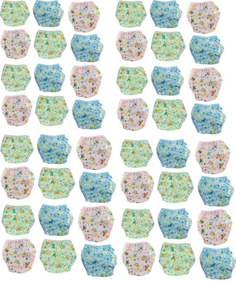 

Aayat Kids Premium Soft Printed Inside Towel Outside Plastic Absorable Training Pants Pack of 48, Multicolor