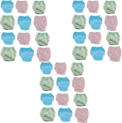 

Aayat Kids Premium Soft Polka Inside Towel Outside Plastic Absorable Training Pants Pack of 36, Multicolor