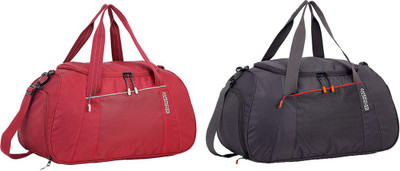 

American Tourister (Expandable) AMT DUNK DUFFLE 50 CM - RED & GREY Gym Bag(Red, Grey), Grey;red
