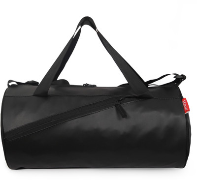 

sfane Men & Women Black Leatherite Sports duffel Gym Bag(Black)
