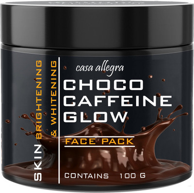 

CASA ALLEGRA Choco Caffeine Glow Face Pack for Skin Brightening and Whitening- Anti Aging and Healthy Skin-100 Grams.(100 g)
