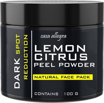 

Casa Allegra Natural Lemon Citrus Limon Peel Powder- FACE PACK FORMULATION FOR SKIN WHITENING AND LIGHTENING-Dark spot reduction & Anti blemish powder -100 GRAMS(100 g)