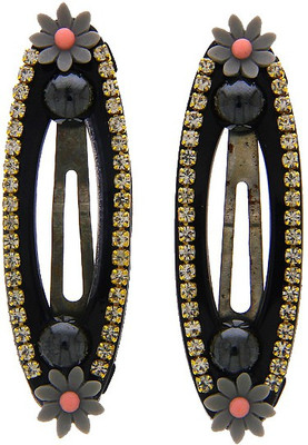 

Anuradha Art Jewellery Hair Pin For Girls & Kids Tic Tac Clip(Grey)