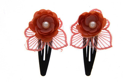 

Anuradha Art Jewellery Hair Pin For Girls & Kids Tic Tac Clip(Orange)