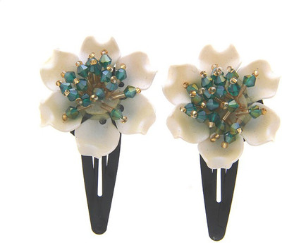 

Anuradha Art Jewellery Hair Pin For Girls & Kids Tic Tac Clip(White)