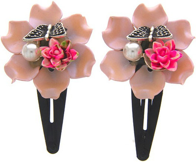 

Anuradha Art Jewellery Hair Pin For Girls & Kids Tic Tac Clip(White)