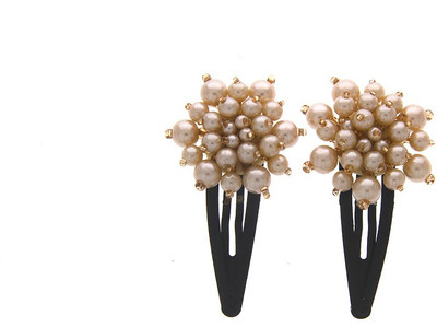 

Anuradha Art Jewellery Hair Pin For Girls & Kids Tic Tac Clip(White)