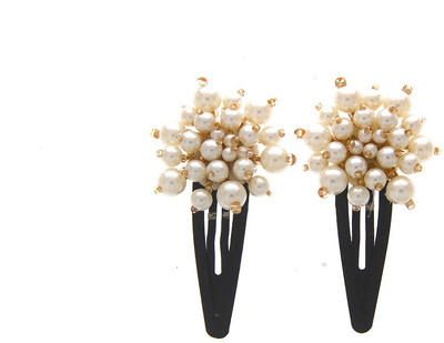 

Anuradha Art Jewellery Hair Pin For Girls & Kids Tic Tac Clip(White)