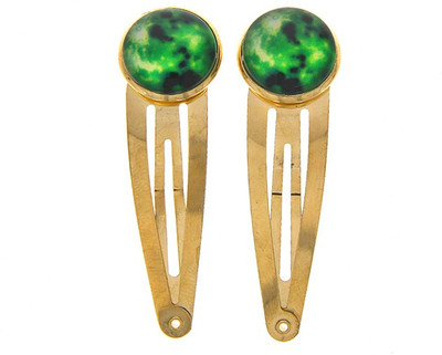 

Anuradha Art Jewellery Hair Pin For Girls & Kids Tic Tac Clip(Green)