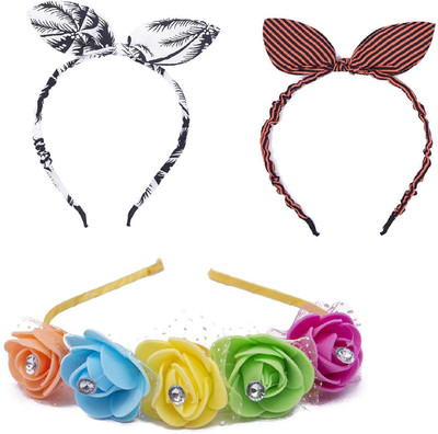 

Chooz Designer Studio Hair Band for Kids Girls Ears Head Band and Ribbons Hair Band Head Band, Hair Band(Multicolor)