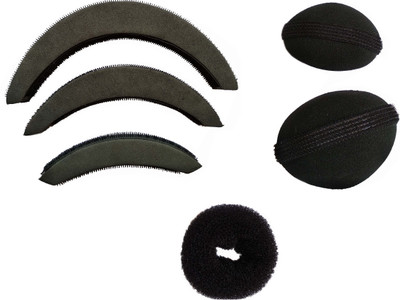 

CartKIng Hair Style DONUT Perfect BUN- JUDA Maker Tool For Women - Hair Bumpits - Puff/Puffs Maker For Girls-Women (Combo of 6)- Black Hair Accessory Set, Bun(Black)