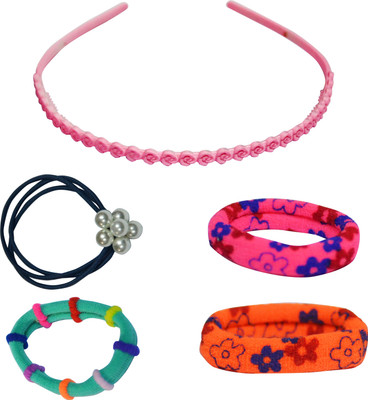 

Angel Glitter Rose Full Of Garden Light Pink Hair Band, Rubber Band(Multicolor)
