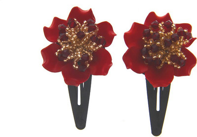 

Anuradha Art Jewellery Hair Pin For Girls & Kids Tic Tac Clip(Red)