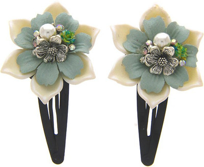 

Anuradha Art Jewellery Hair Pin For Girls & Kids Tic Tac Clip(Green)