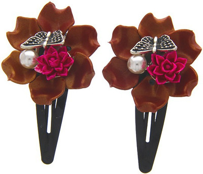 

Anuradha Art Jewellery Hair Pin For Girls & Kids Tic Tac Clip(Brown)