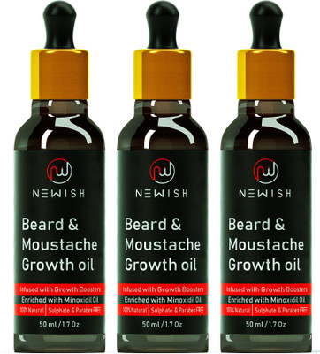 

Newish :Premium Beard and Moustache Growth Oil For Men (Pack Of 3|150 ml) Hair Oil(150 ml)