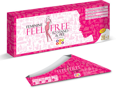 

Bey Bee : Freedom to Stand and Pee for Female | Portable | Easy to carry |(Pack Of 2 |20 Funnel) Disposable Female Urination Device(Pink, Pack of 20)