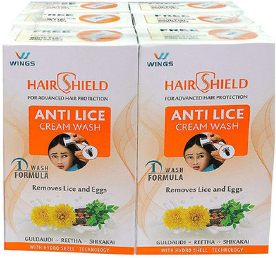 

Hair Shield Hairshield Anti Lice Cream Wash 30 Ml X Pack Of 6 = 180 Ml Free Head Lice Comb With Every Pack(30 ml)