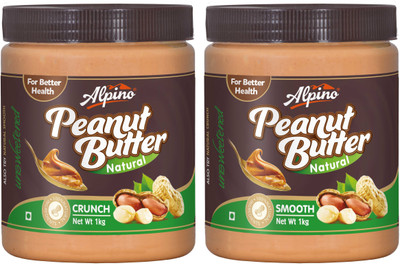 

Alpino Natural Peanut Butter Smooth 2kg (1kg Pack Of 2) (Unsweetened) 2 kg(Pack of 2)