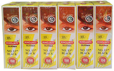 

KHOJATI SURMA no 13 black pack of 06 (men & women)(black)