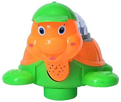 

SS Traders Cute Multicolor Turtle with 3D Light New Series and Music - Good Gift Item for Kids(Multicolor)