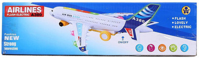 

R.V ENTERPRISES MUSICAL AND ROTATING AIRBUS 380 PLANE FOR KIDS(Multicolor)