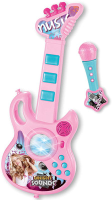 

Webby Musical Guitar with Light & Microphone Toy for Kids(Multicolor)