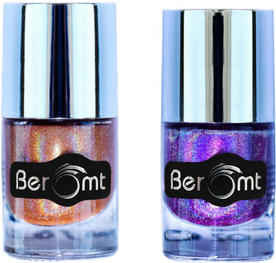 

Beromt Holographic Nail Polish Combo, Orange & Purple Sand Stone & Shocking Purple, Orange & Purple(Pack of 2)