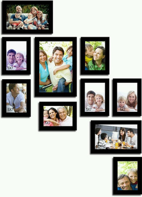 

Heritagecrafts MDF Photo Frame(Black, 10 Photos)