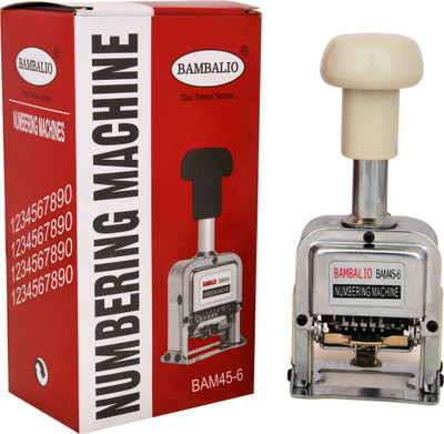 

BAMBALIO 6 digits Numbering Machine Office Set(Steel)