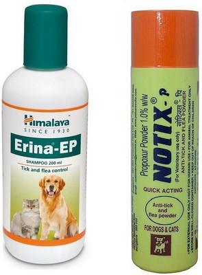 

Himalaya Flea and Tick Himalya Erina EP 200 ml with Notix Powder 100 gm Dog Shampoo(200 ml)